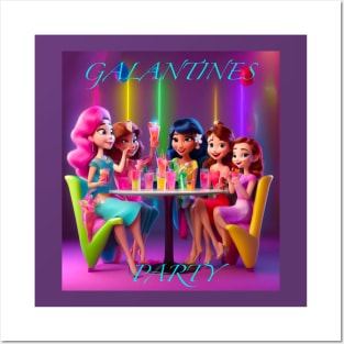 Galentines party gals Posters and Art